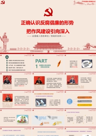 正确认识反腐倡廉的形势党风廉政建设专题党课课件.pptx