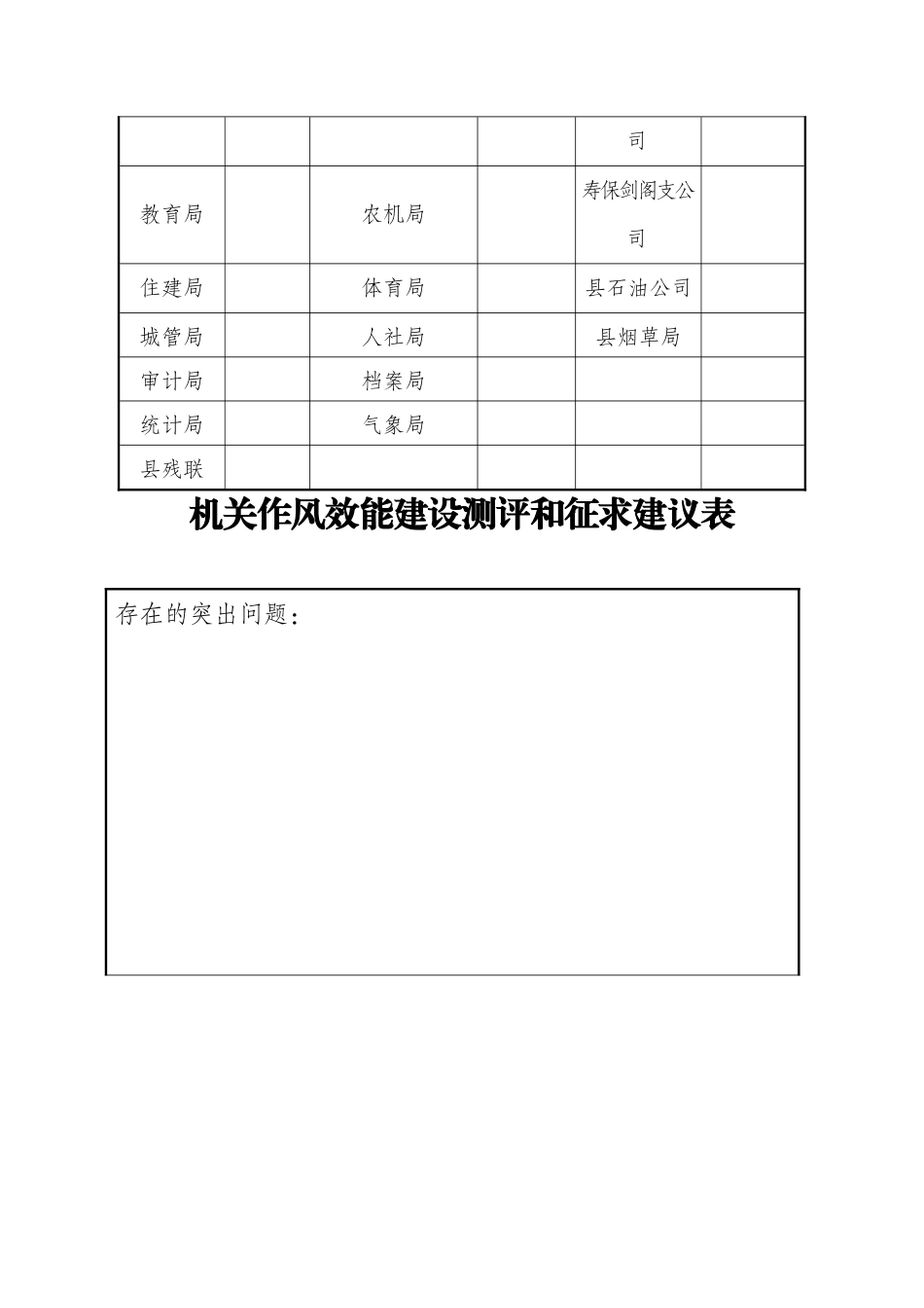 机关行风既效能建设测评和征求建议表.doc_第3页