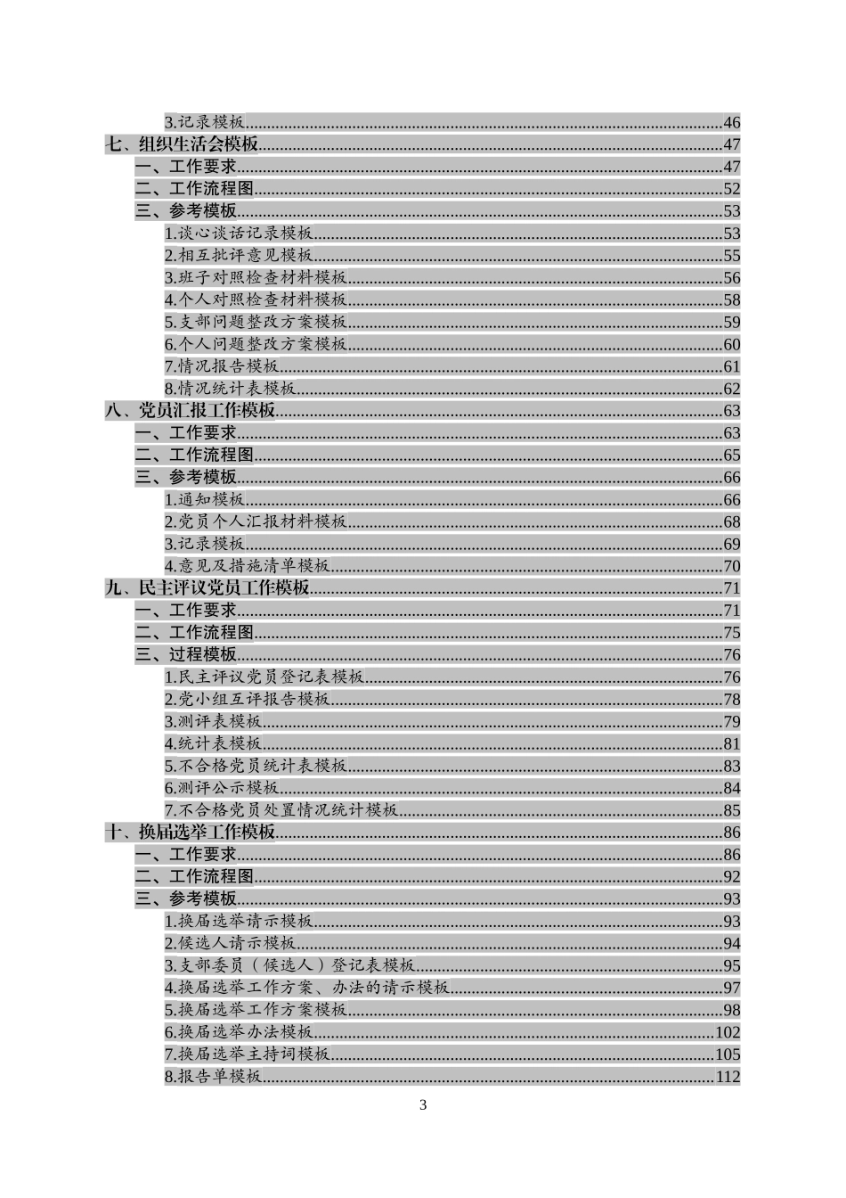2019年基层党支部党建工作标准化模板（全套最新）_第3页