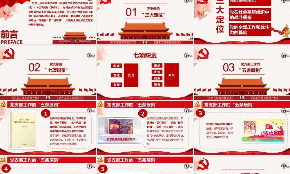 中国共产党支部工作条例（试行）
