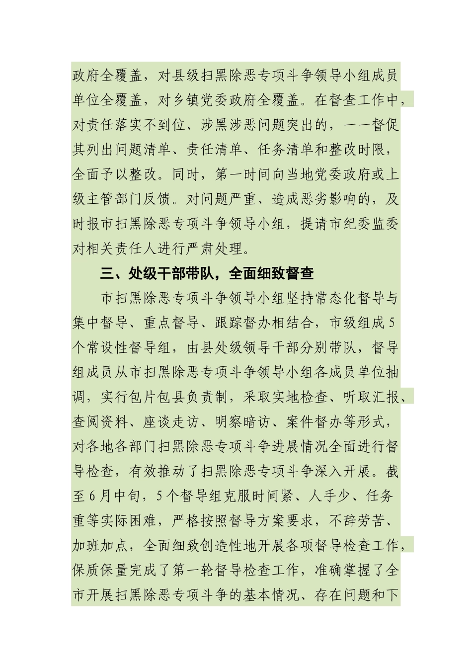 最新2019年全市扫黑除恶专项斗争情况汇报_第3页