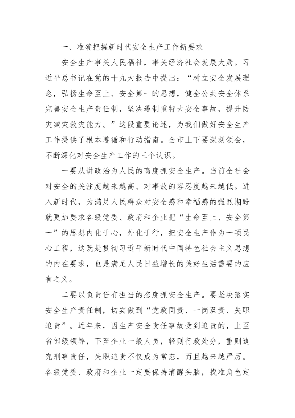 在市安委会全体会暨全市安全生产工作会议上的讲话_第2页