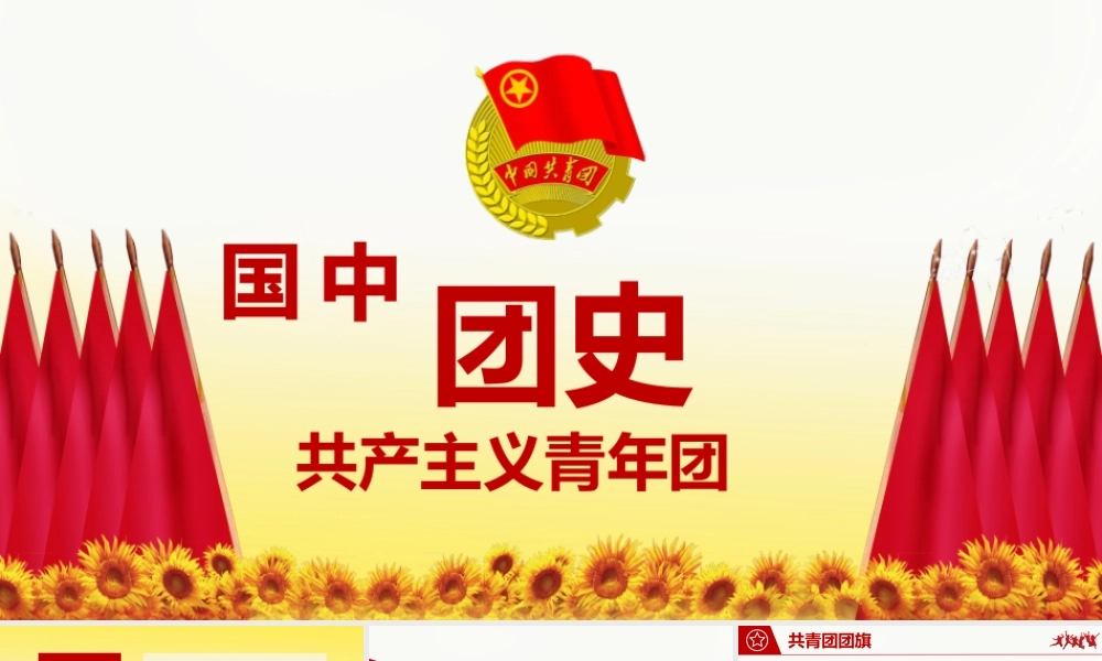 中国共青团团史团旗团徽团歌介绍PPT
