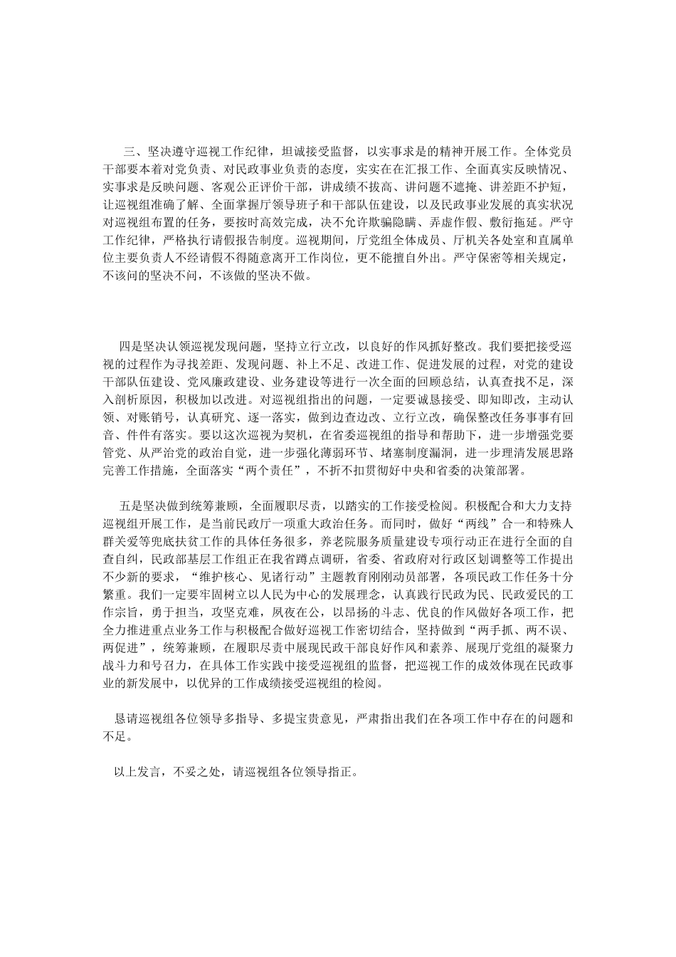 5篇巡视动员会表态发言_第2页