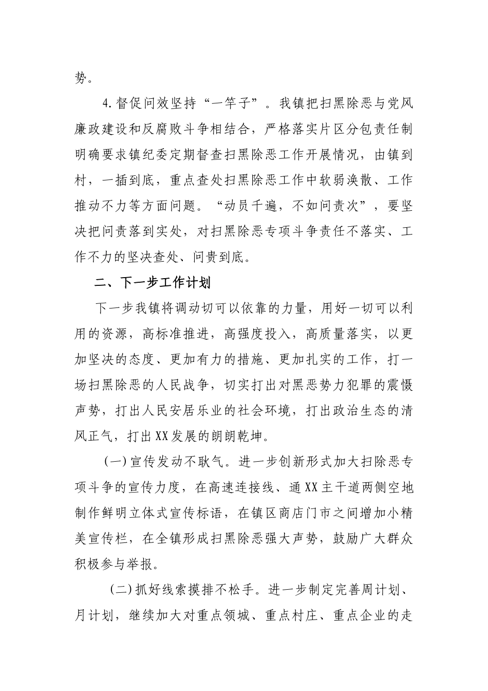 2篇汇编2019年扫黑除恶专项斗争工作汇报_第3页