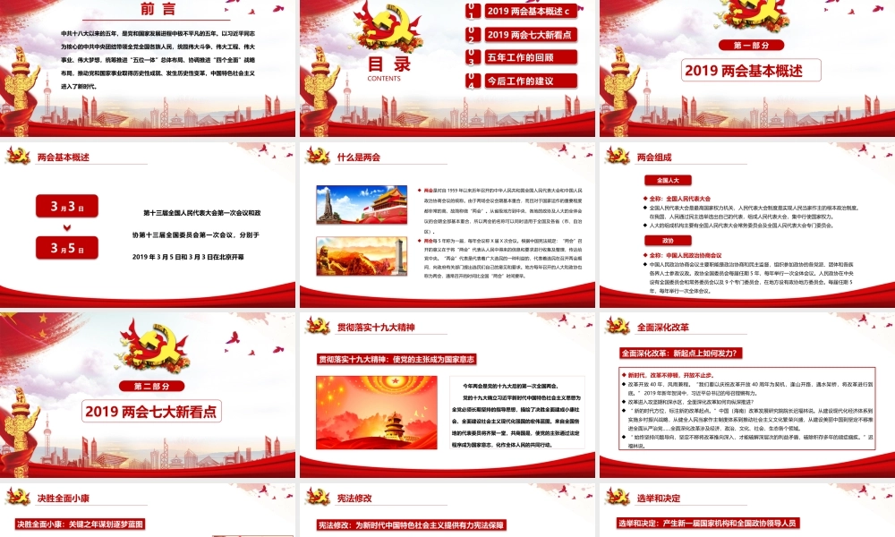 2019年全国两会的传达提纲