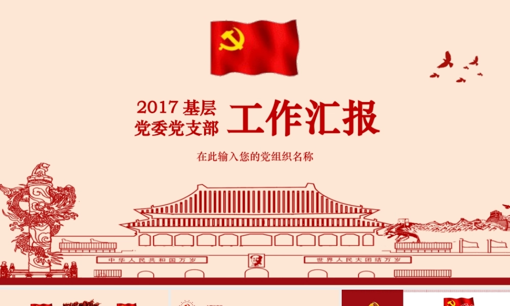 基层党支部工作汇报（20171112）