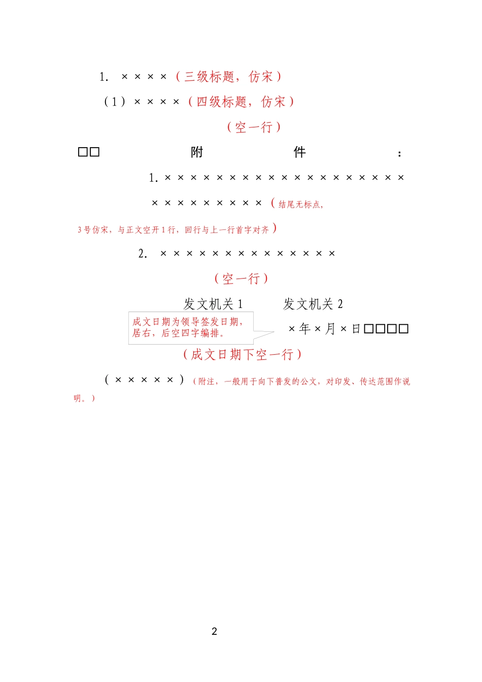 公文标准格式样式模板_第2页