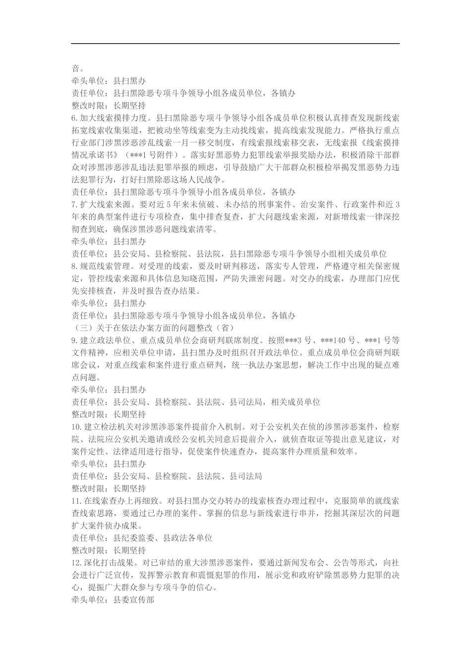 扫黑除恶专项斗争督导检查反馈问题整改方案_第3页