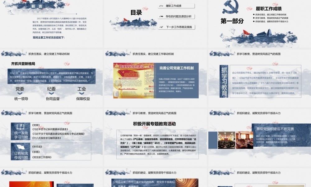 2019基层党委党支部工作汇报