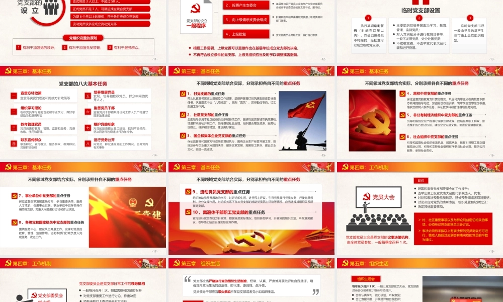 20181205《中国共产党支部工作条例(试行)》党课PPT