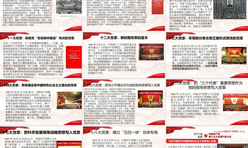 党章发展历程与逐条解读