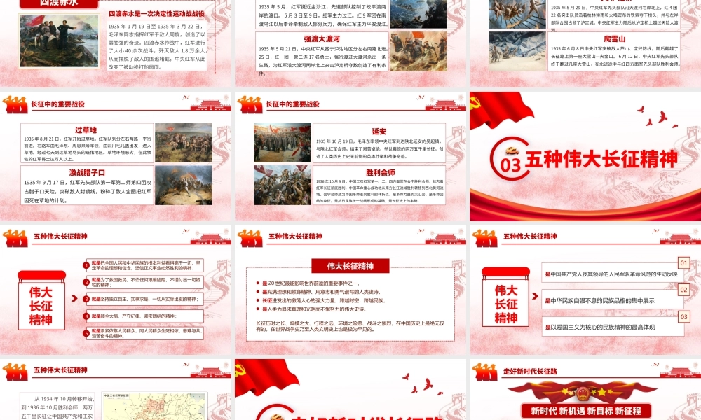 党政党建党课纪念红军长征胜利83周年弘扬伟大长征精神ppt