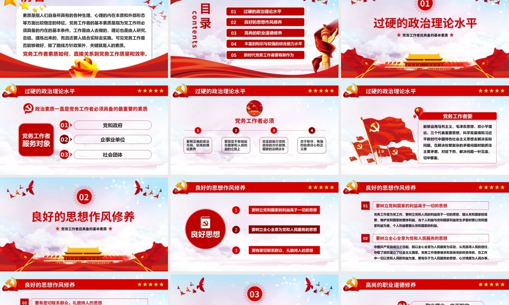 两会新时代党务工作者应具备的基本素质党课PPt
