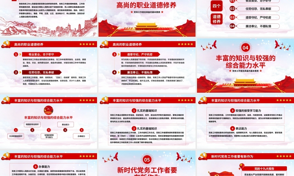 两会新时代党务工作者应具备的基本素质党课PPt