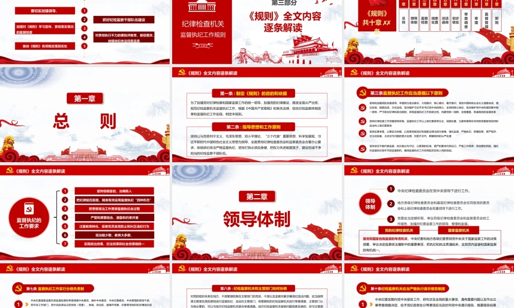 中国共产党纪律检查机关监督执纪工作规则最新党政学习ppt党课课件