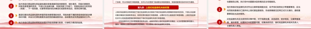 红色风格中国共产党纪律检查机关监督执纪工作规则ppt党课课件