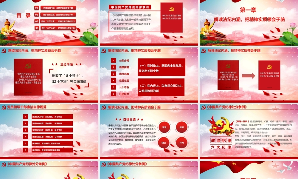 最新 廉洁自律党课学习党纪党规微型党课 (2)ppt党课课件