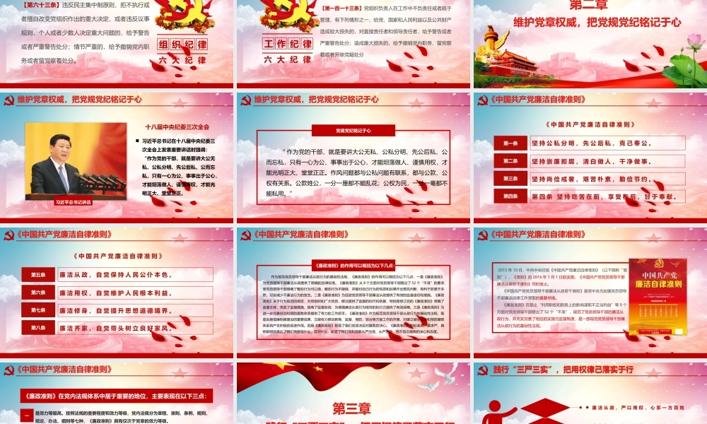 最新 廉洁自律党课学习党纪党规微型党课 (2)ppt党课课件