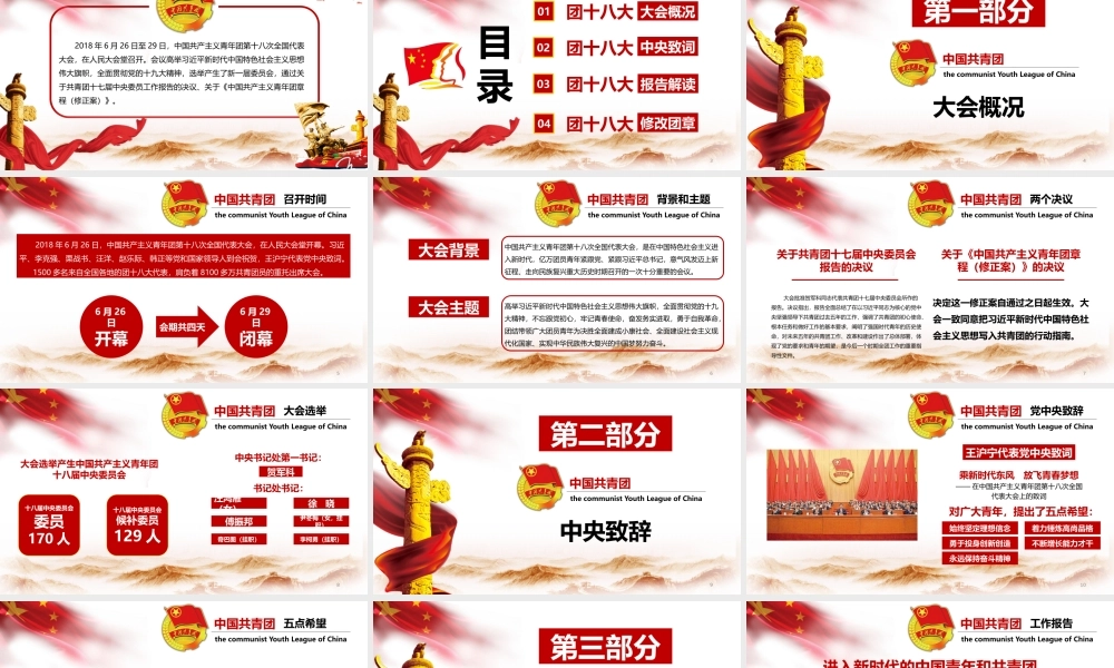 党政中国共青团十八大解读ppt党课课件