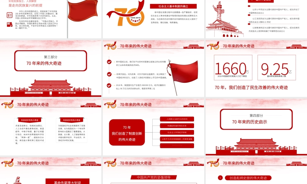 盛世华诞荣耀中华建国70周年PPT模板.pptx
