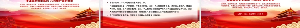 红色微党课国家安全教育课件PPT模板.pptx