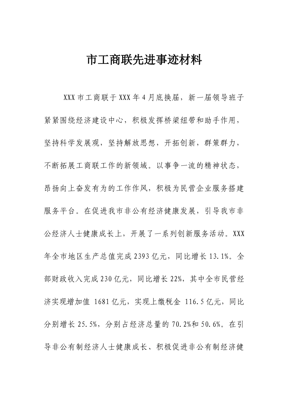 -市工商联先进事迹材料.docx_第1页