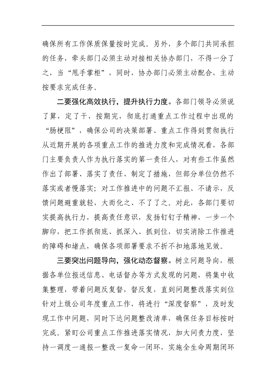 在公司重点工作督察督办推进会上的讲话（范文）(1).docx_第2页