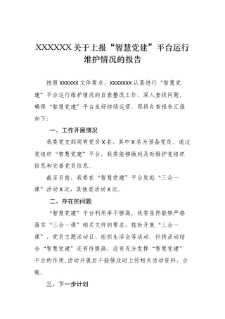 智慧党建自查报告.docx