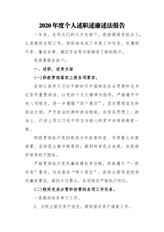 2020年度个人述职述廉述法报告.docx