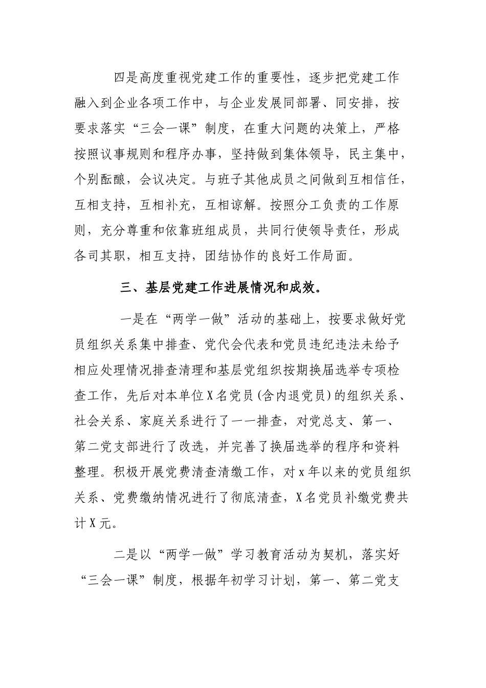 公司2019年党支部书记述职报告.docx_第3页