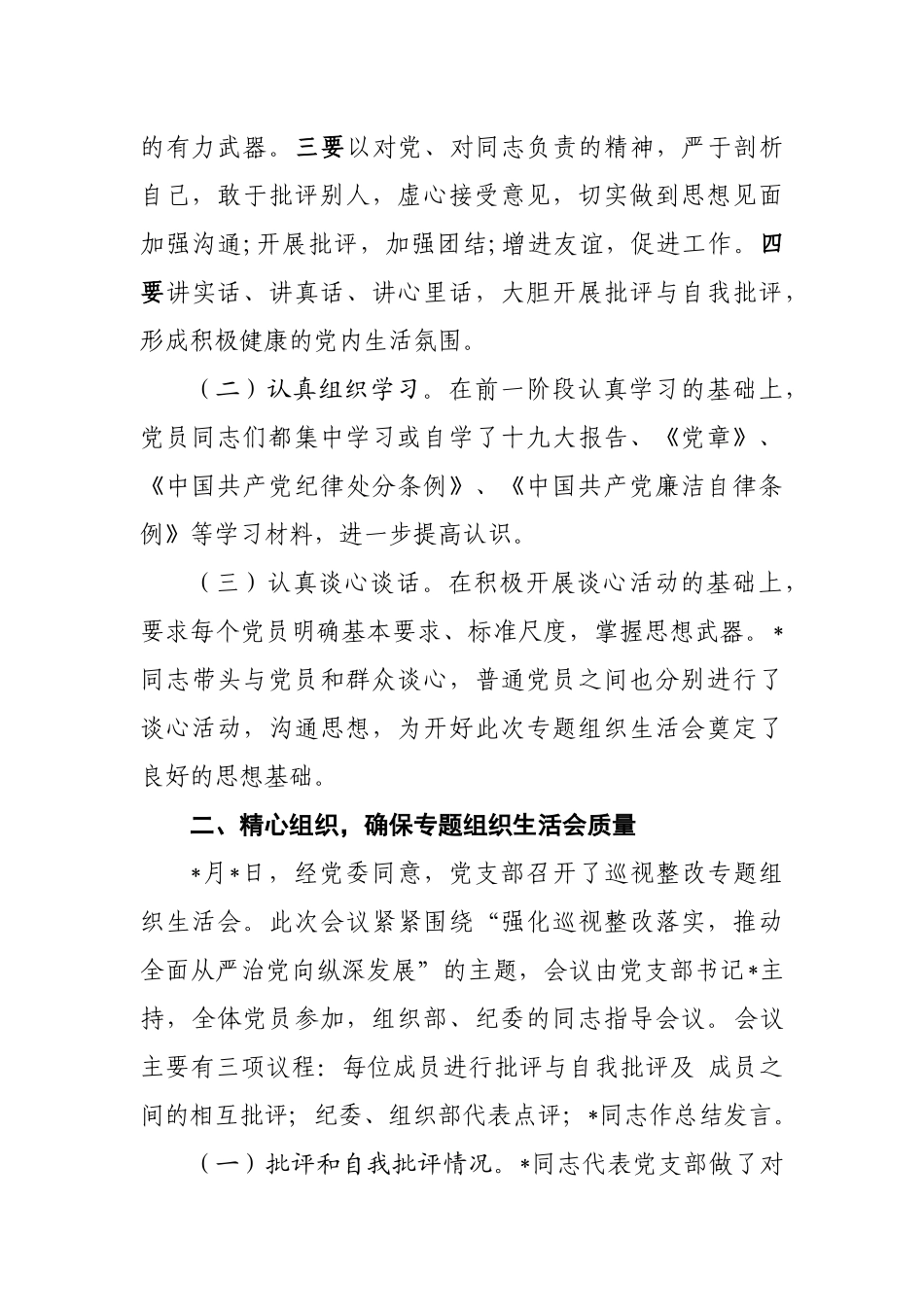 党支部巡视整改专题自查整改剖析会工作总结.docx_第2页