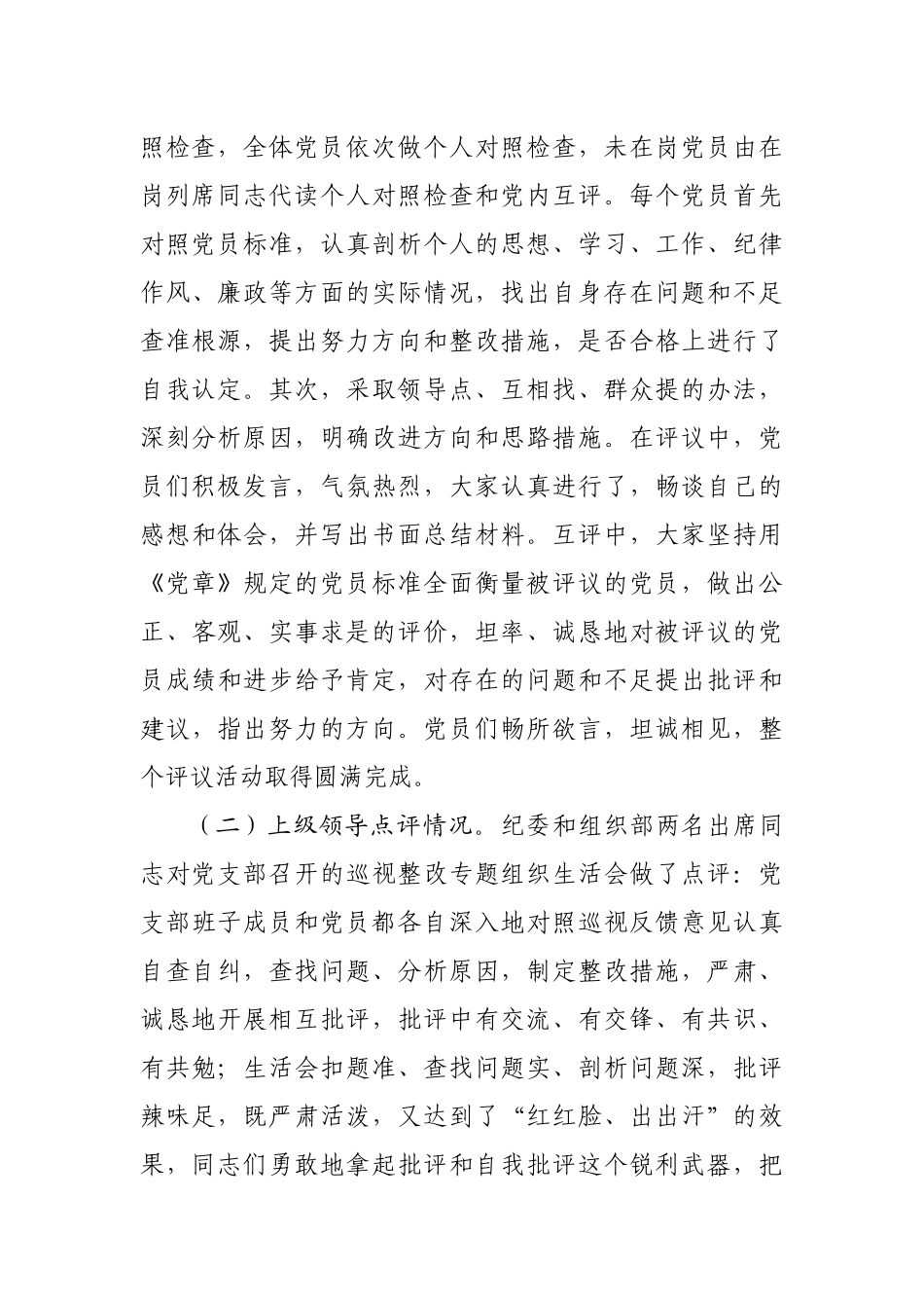 党支部巡视整改专题自查整改剖析会工作总结.docx_第3页