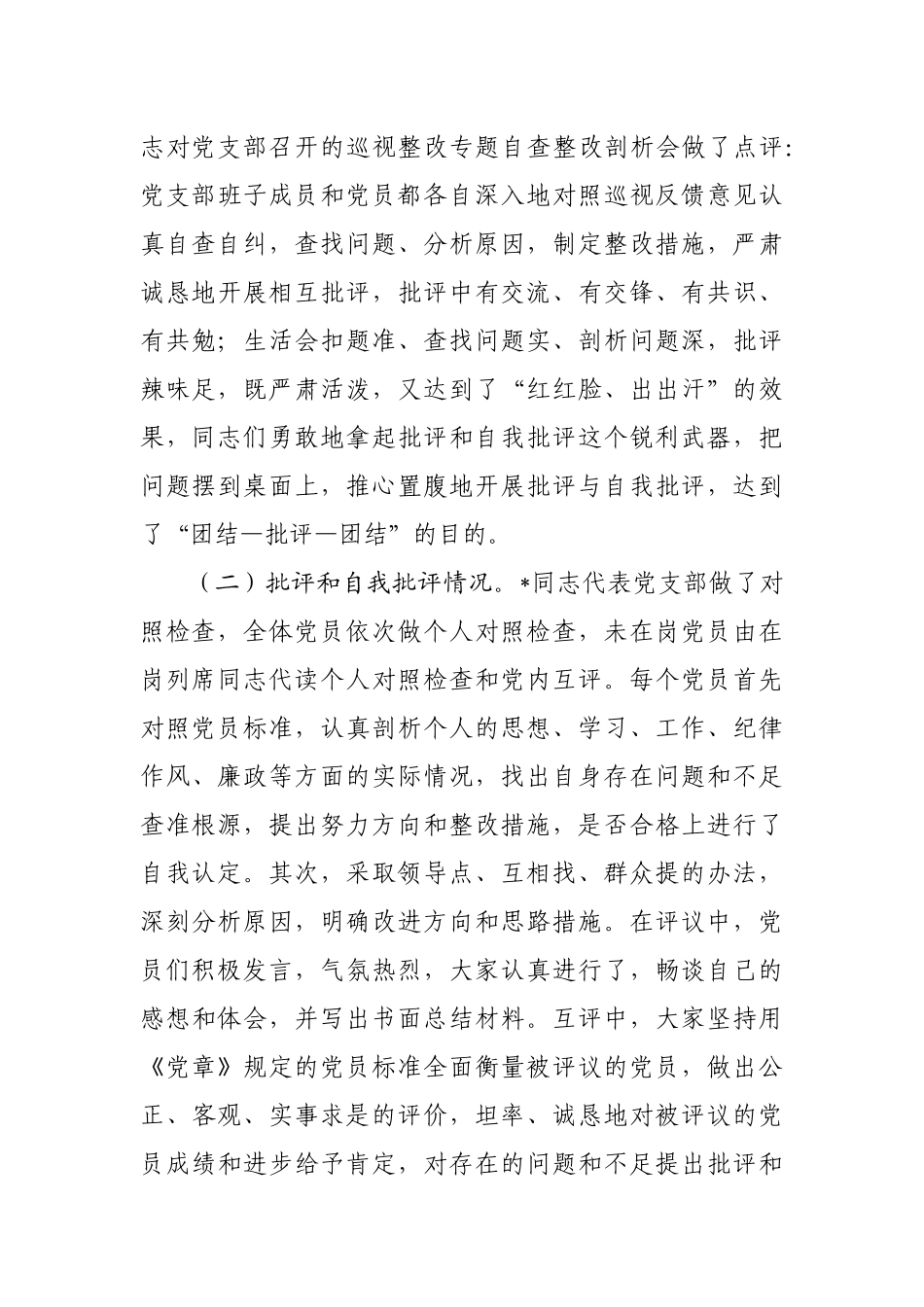 党支部巡视专题自查整改剖析会工作总结.docx_第3页