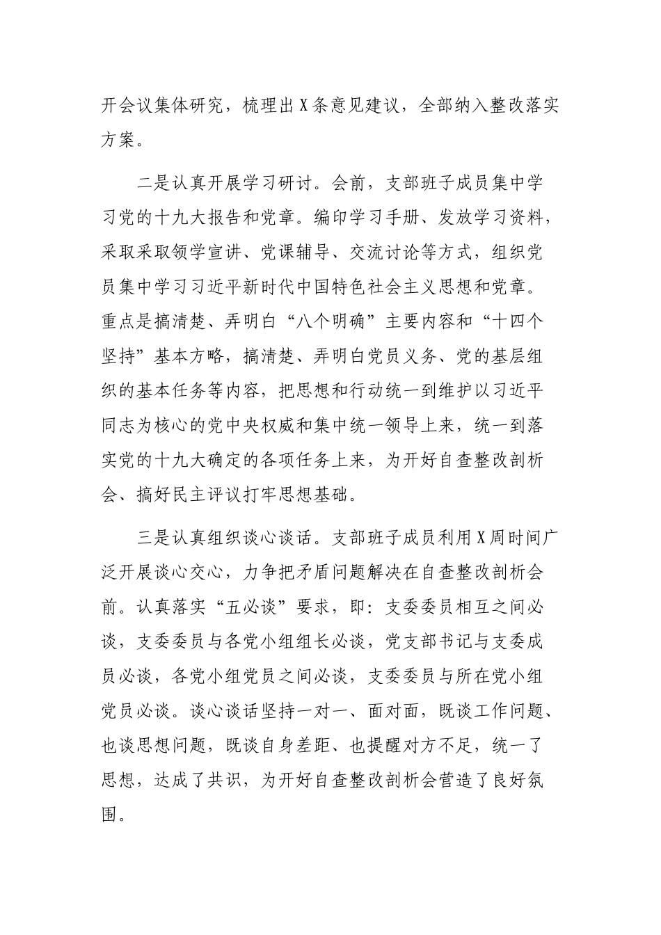 党支部年度自查整改剖析会情况通告报告.docx_第2页