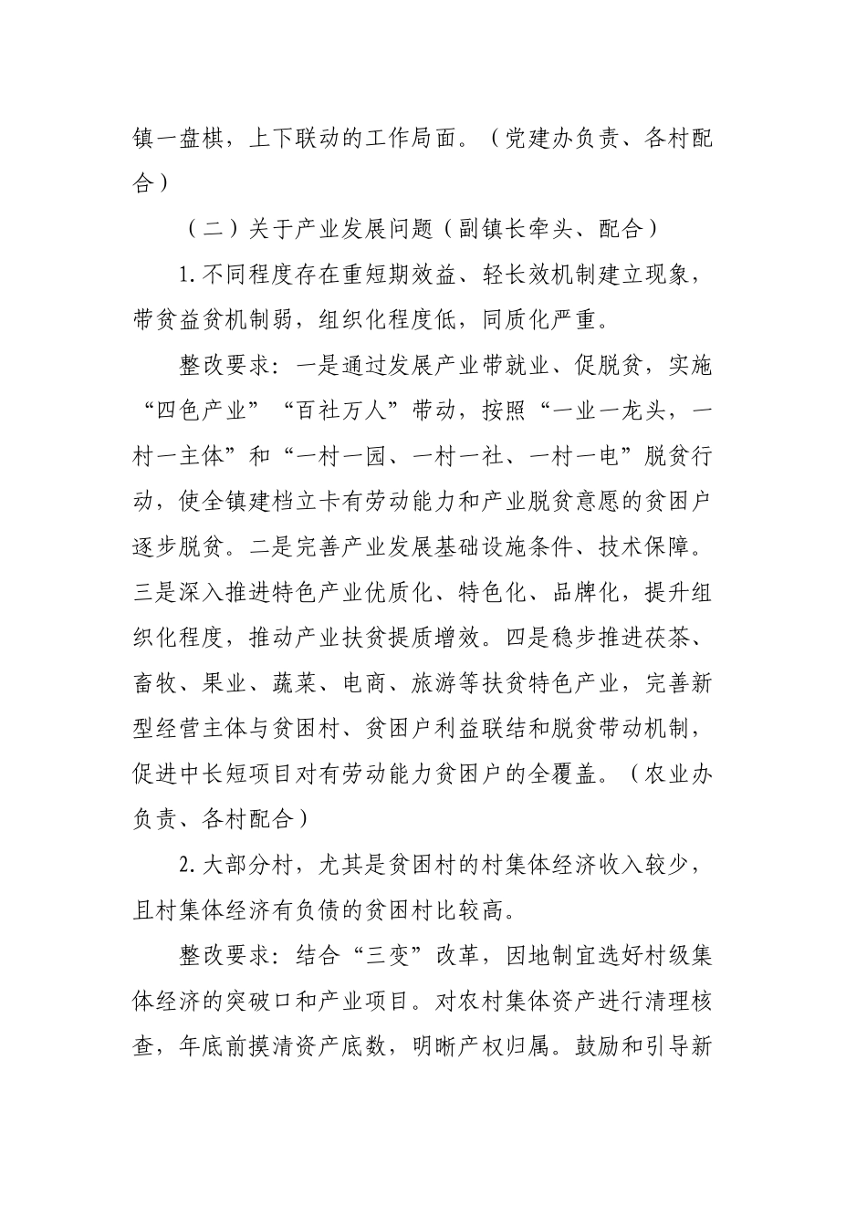 镇脱贫攻坚存在问题最新整改方案.docx_第3页