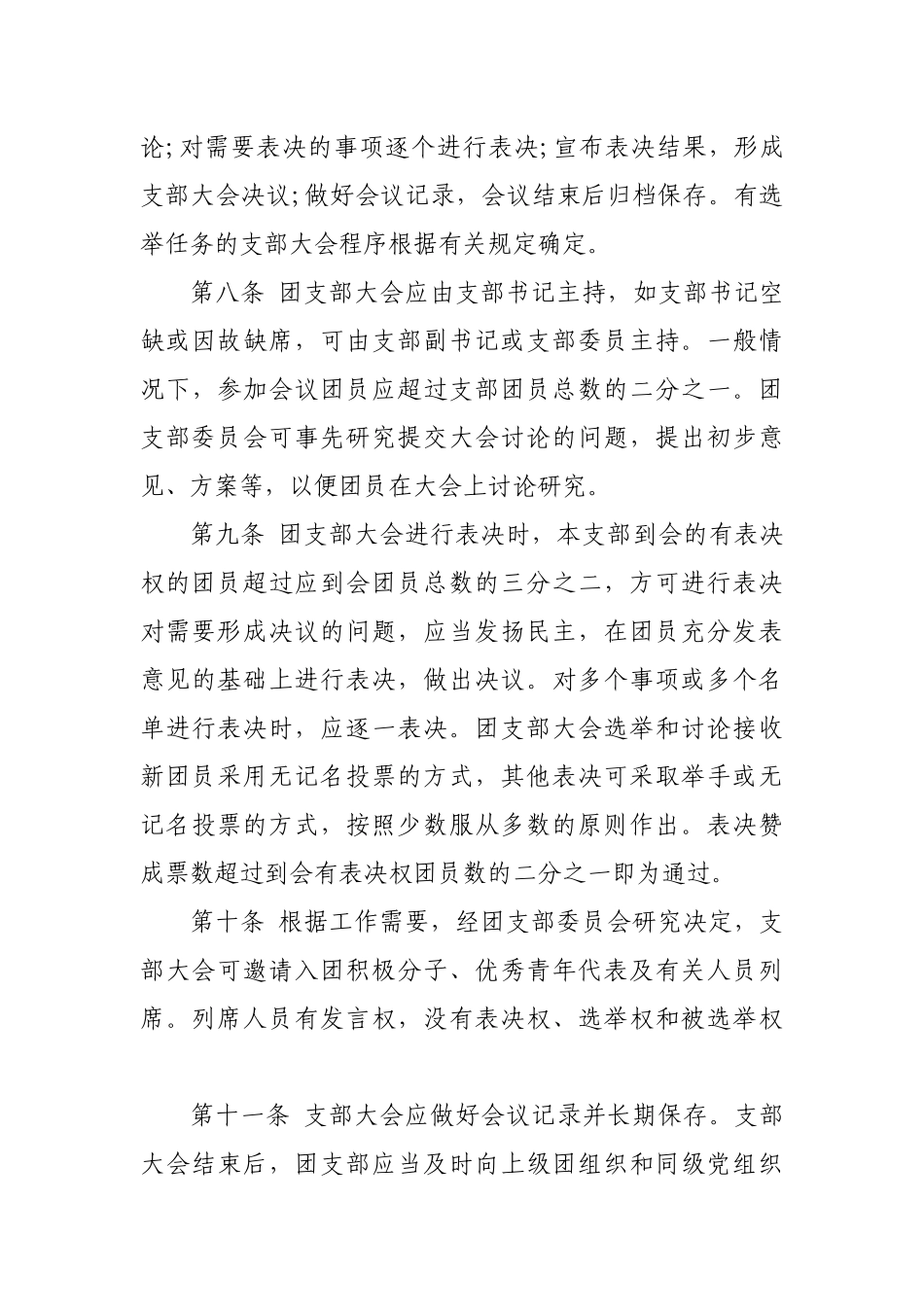 公司共青团基层组织三会两制一课实施细则.docx_第3页