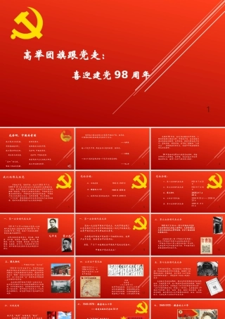2019年七一建党节-建党98周年党课课件【精品】.ppt