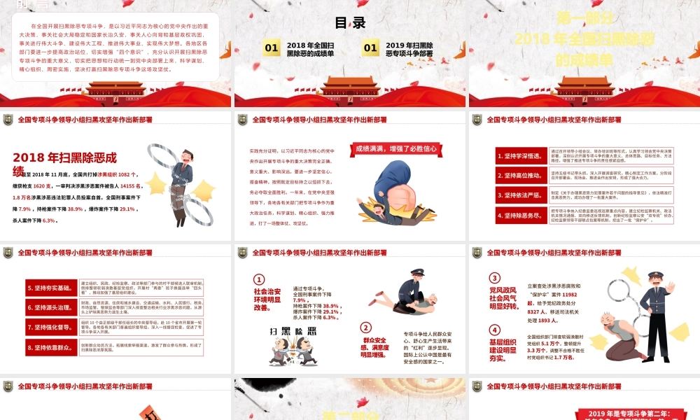 扫黑除恶弘扬正气党课PPT模板.pptx