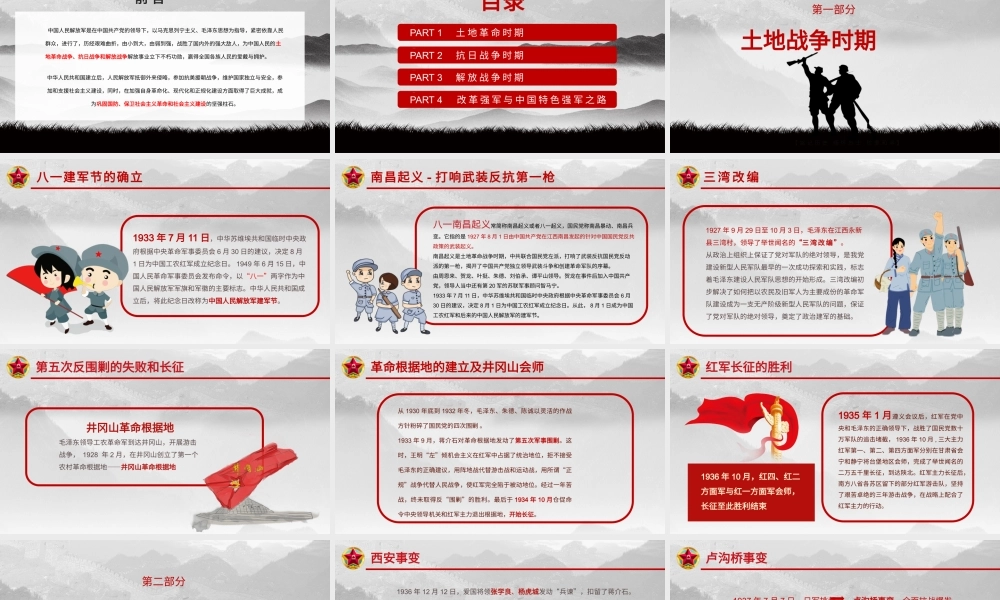 大气剪影解放军建军92周年宣传PPT模板.pptx