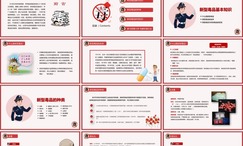 珍爱生命远离新型毒品禁毒知识宣传讲座PPT模板.pptx