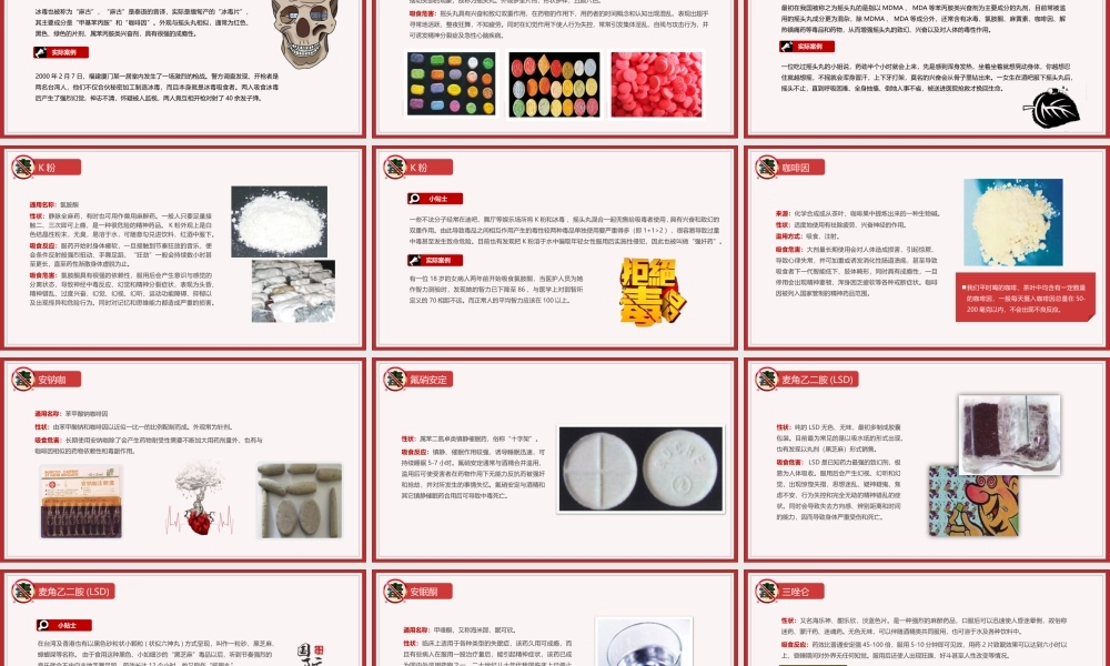 珍爱生命远离新型毒品禁毒知识宣传讲座PPT模板.pptx