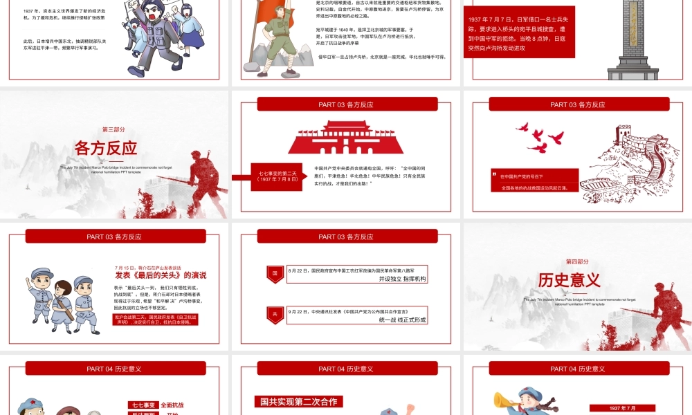 大气简约纪念七七事变活动宣传PPT模板.pptx