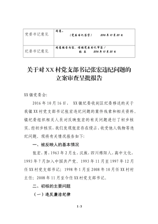 6立案审查呈批报告.doc