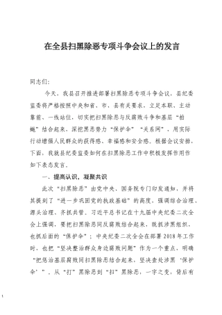 刘书记扫黑除恶会议讲话（初稿）2.24.docx