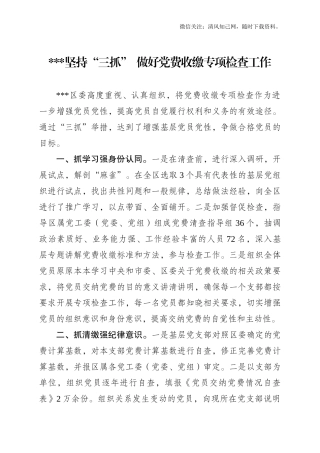 党费收缴工作专项检查的简报.docx