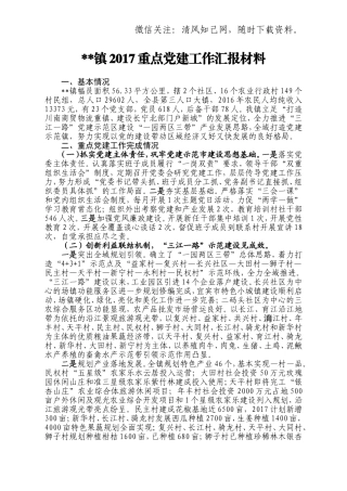 某镇党建工作汇报材料.doc