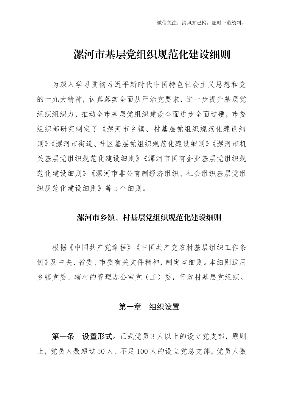 漯河市基层党组织规范化建设细则.doc_第1页