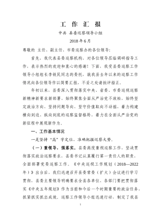 经典材料赏析--巡视调研汇报