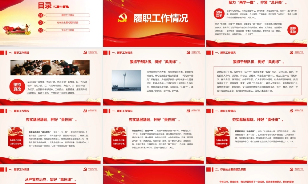 落实全面从严治党述职报告